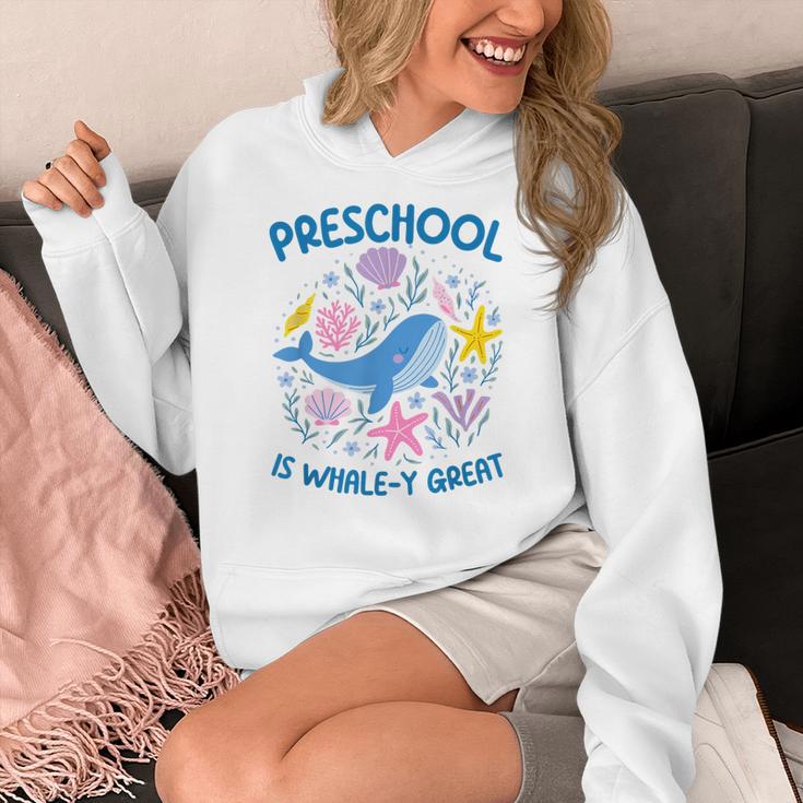 Preschool Is Whale-y Great Preschool Teacher Women's Hoodie, funny design Preschool Is Whale-y Great Preschool Teacher Women's Hoodie, funny design