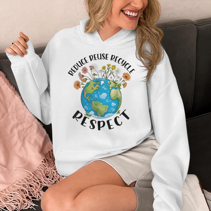 Reduce Reuse Recycle Respect Earth Day Teacher Girl Women Women's Hoodie, funny design Reduce Reuse Recycle Respect Earth Day Teacher Girl Women Women's Hoodie, funny design