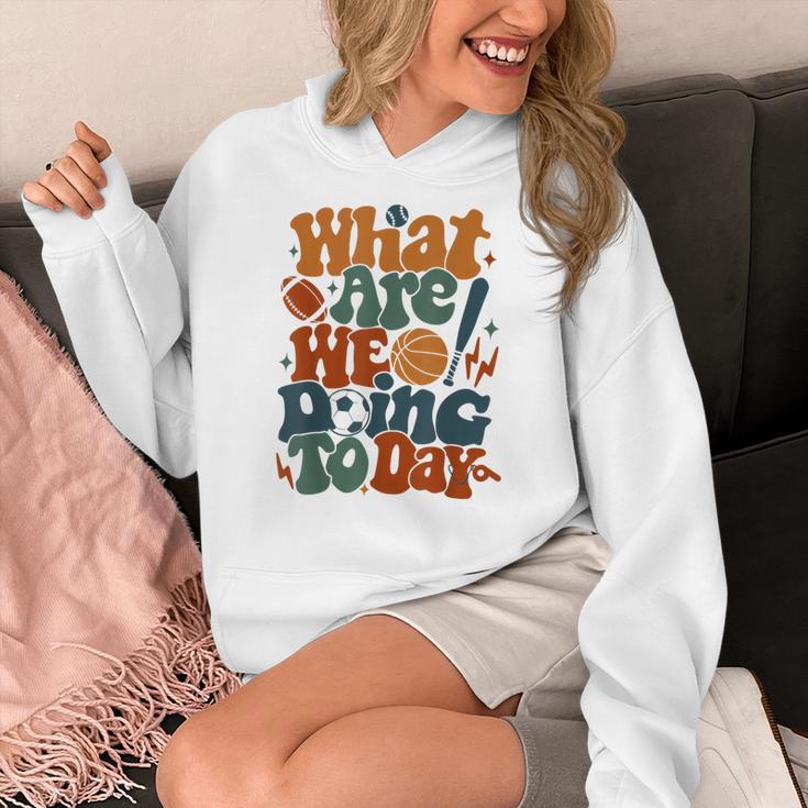Retro PE Teacher What Are We Doing Today School Coach Women Women's Hoodie, Pe Teacher Gifts, funny design