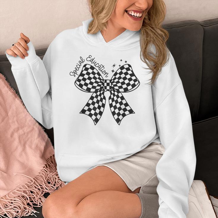 Retro Special Education Squad Coquette Bow SPED Teacher Women's Hoodie, funny design Retro Special Education Squad Coquette Bow SPED Teacher Women's Hoodie, funny design