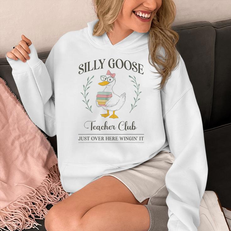 Silly Goose Teacher Club Women's Hoodie, funny design
