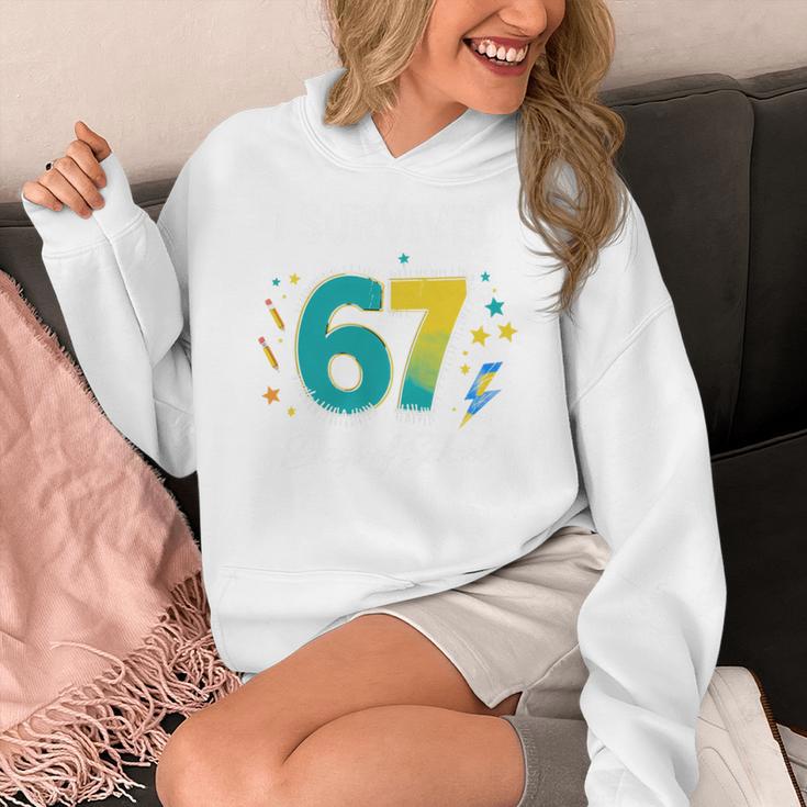I Survived 67 Days Of School Teachers Students Meme Women's Hoodie, funny design I Survived 67 Days Of School Teachers Students Meme Women's Hoodie, funny design