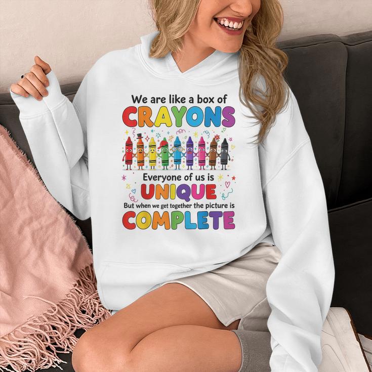 Teacher We Are Like a Box Of Crayons Back To School Women's Hoodie, funny design Teacher We Are Like a Box Of Crayons Back To School Women's Hoodie, funny design