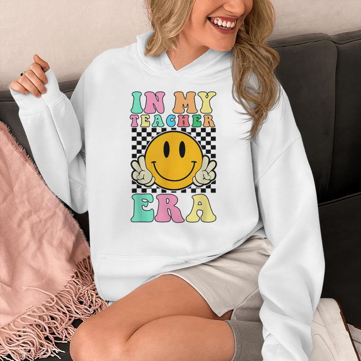 In My Teacher Era Retro Back To School Teacher Student Women's Hoodie, funny design In My Teacher Era Retro Back To School Teacher Student Women's Hoodie, funny design