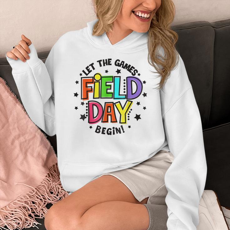 Teacher Student Field Day Let The Games Begin Field Day Women's Hoodie, funny design