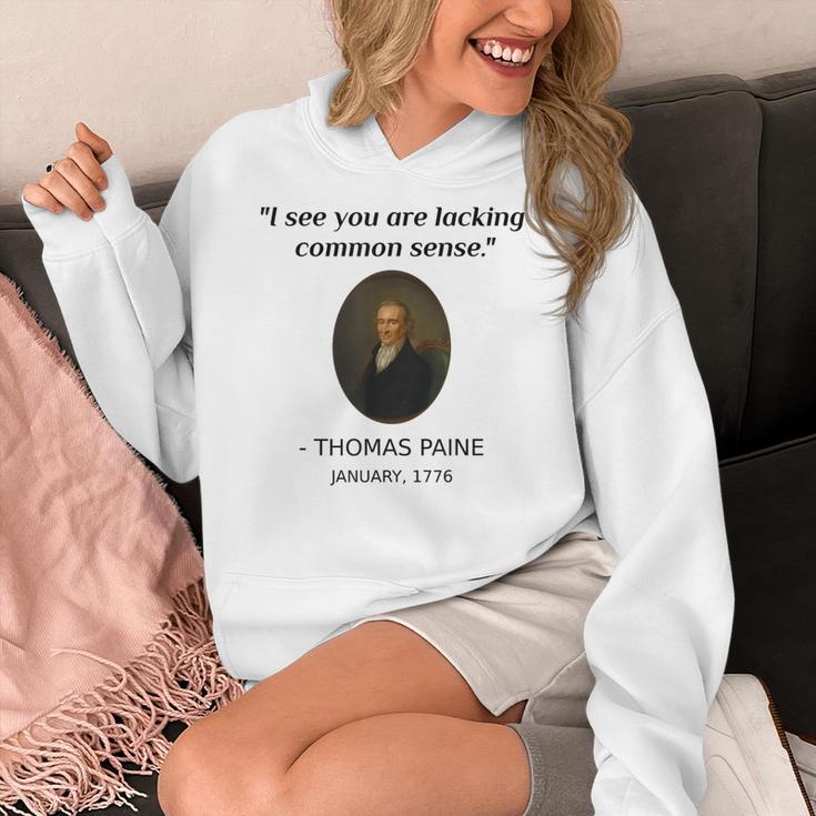 Thomas Paine Common Sense USA History Teacher Student Women's Hoodie, History Teacher Gifts, funny design