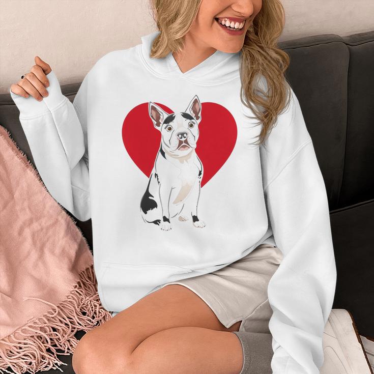 Valentine's Day Boston Terrier Lover Women's Hoodie, funny design