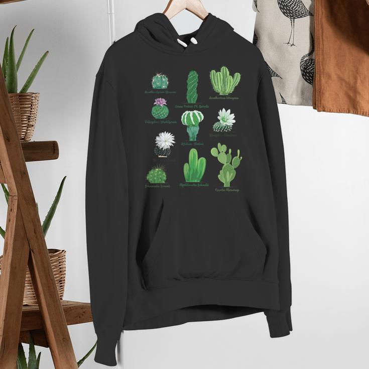 10 Types Of Cactus Succulent Teacher Chart Cactus Lover Tee Women's Hoodie, funny gift