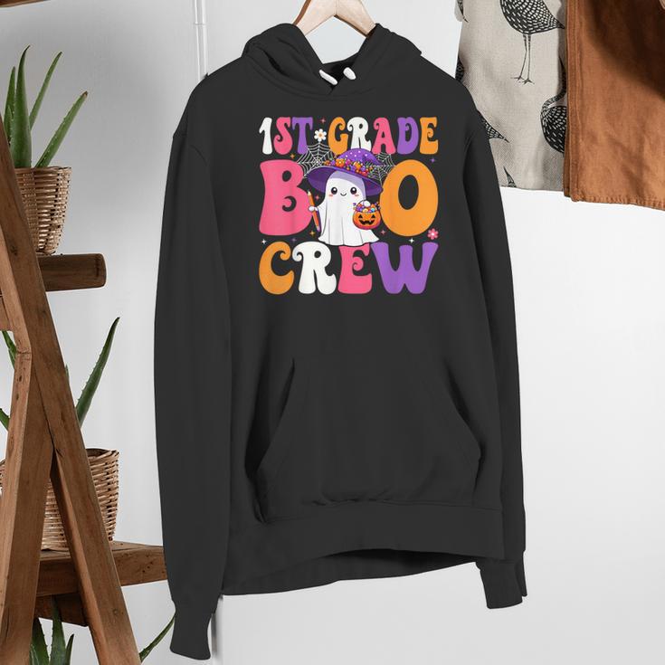 1st Grade Boo Crew Halloween First Grade Halloween Teacher Women's Hoodie, First Grade Teacher Hoodies, funny gift