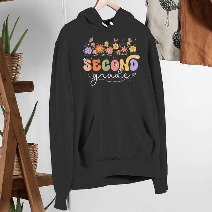 2nd Second Grade Teacher Wildflower Back To School Floral Women's Hoodie, 2nd Grade Teacher Hoodies, funny gift