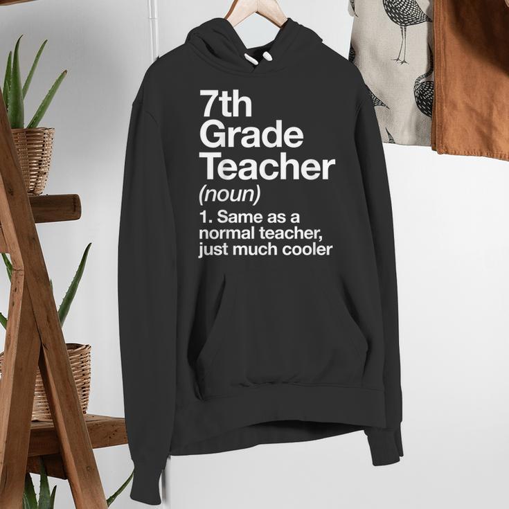 7th Grade Teacher Definition Back To School First Day Women's Hoodie, First Grade Teacher Hoodies, funny gift