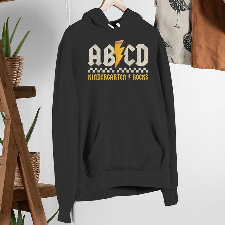 ABCD Kindergarten Rocks Pencil Lightning Students Teachers Women's Hoodie, funny gift