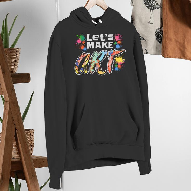Lets Make Art Colerful Artists Painter Art Teacher Men Women Girls Kids Women's Hoodie, funny gift