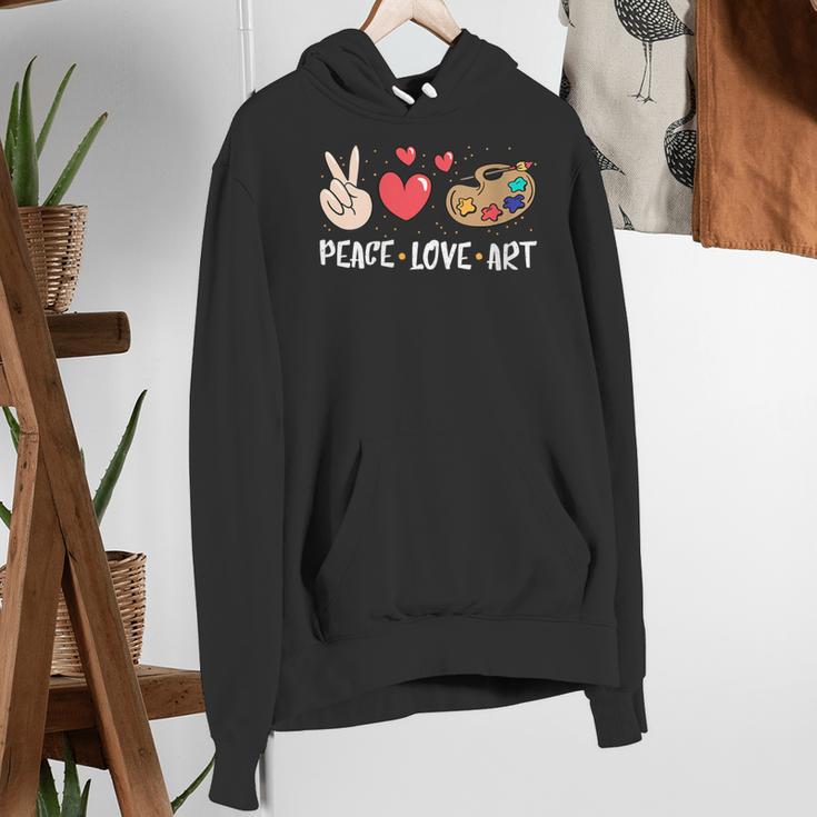 Art Teacher Peace Love Art For Artists And Painters Women's Hoodie, funny gift Art Teacher Peace Love Art For Artists And Painters Women's Hoodie, funny gift