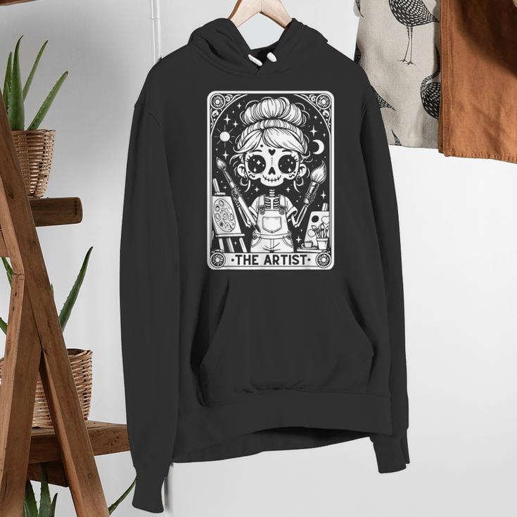 Artist Tarot Card Skeleton Painter Art Teacher Witchy Women's Hoodie, funny gift Artist Tarot Card Skeleton Painter Art Teacher Witchy Women's Hoodie, funny gift