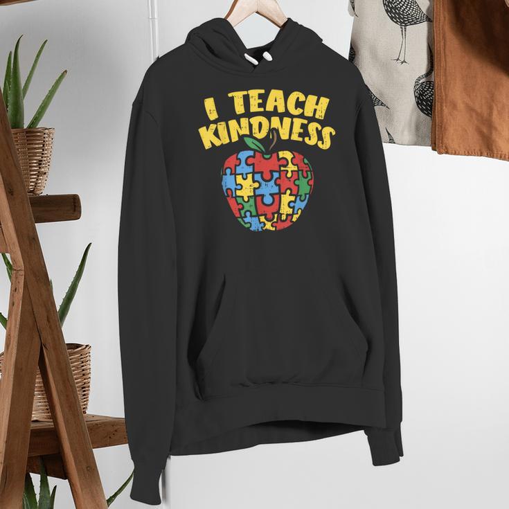 Autism Teacher Shirt I Teach Kindness Apple Puzzle Awareness Women's Hoodie, funny gift