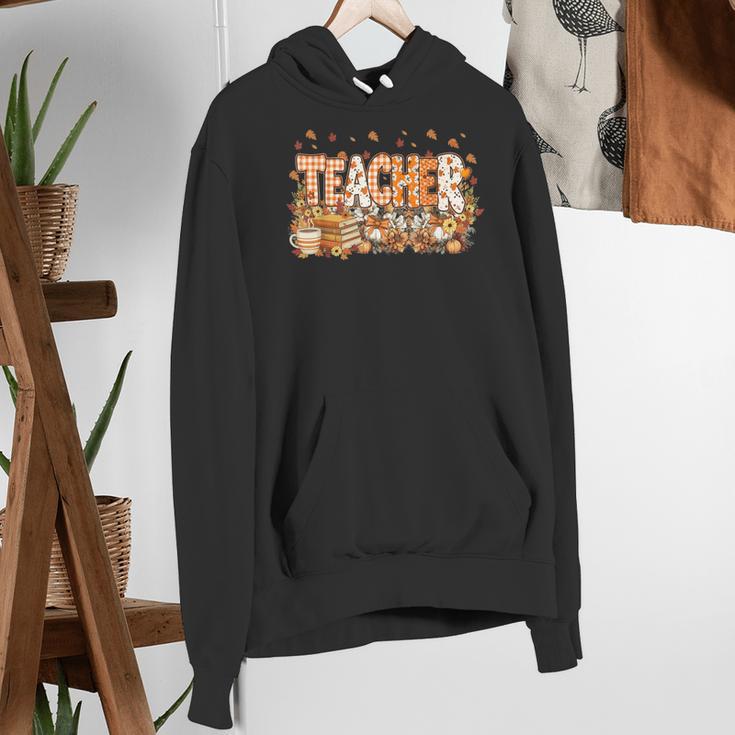 Autumn Pumpkin Thanksgiving Coffee Floral Teacher Fall Women's Hoodie, funny gift Autumn Pumpkin Thanksgiving Coffee Floral Teacher Fall Women's Hoodie, funny gift