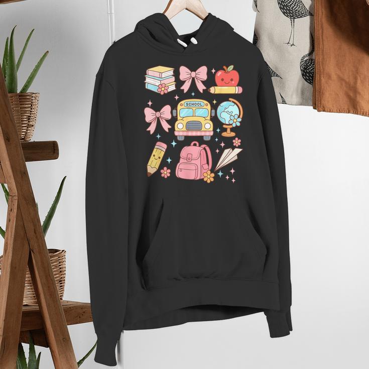 Back To School Coquette Teacher Women Girl Kindergarten PreK Women's Hoodie, funny gift