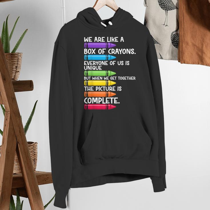 Back To School Teacher We Are Like A Box Of Crayons Women's Hoodie, funny gift Back To School Teacher We Are Like A Box Of Crayons Women's Hoodie, funny gift