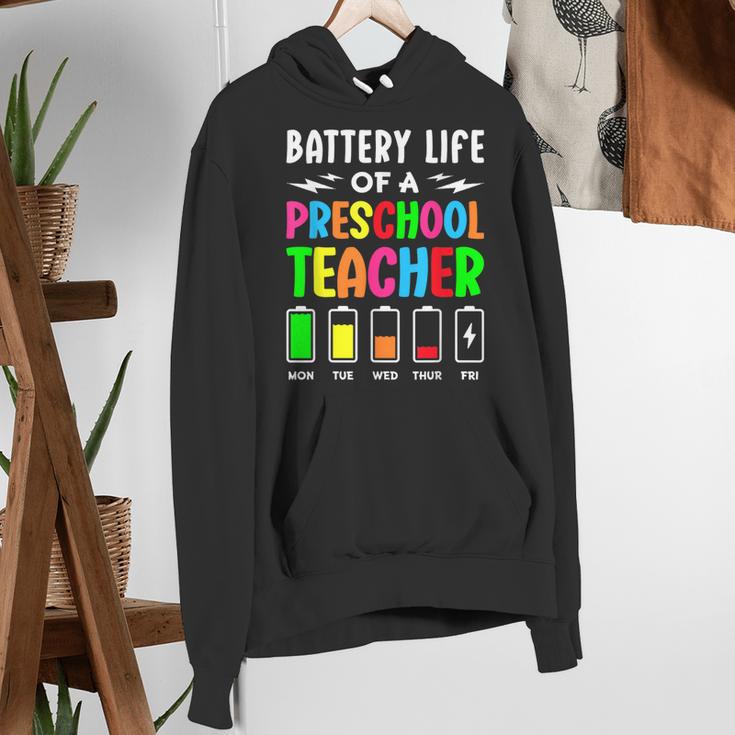 Battery Life Of a Preschool School Teacher School Week Women's Hoodie, funny gift Battery Life Of a Preschool School Teacher School Week Women's Hoodie, funny gift