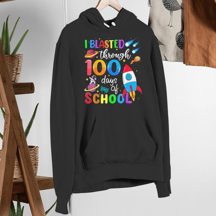 I Blasted Through 100 Days Of School 100th Day Teacher Kids Women's Hoodie, funny gift