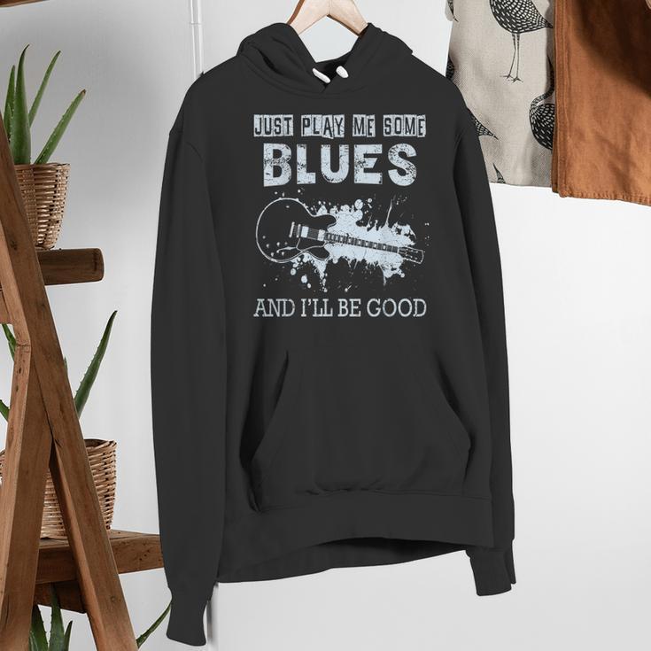 Blues Music Band Lover Vintage Guitar Teacher Blues Women's Hoodie, funny gift