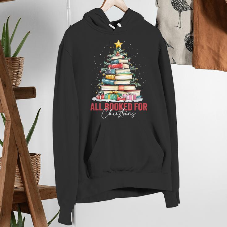 All Booked For Christmas Xmas Tree Teacher Holiday Pajamas Women's Hoodie, funny gift All Booked For Christmas Xmas Tree Teacher Holiday Pajamas Women's Hoodie, funny gift