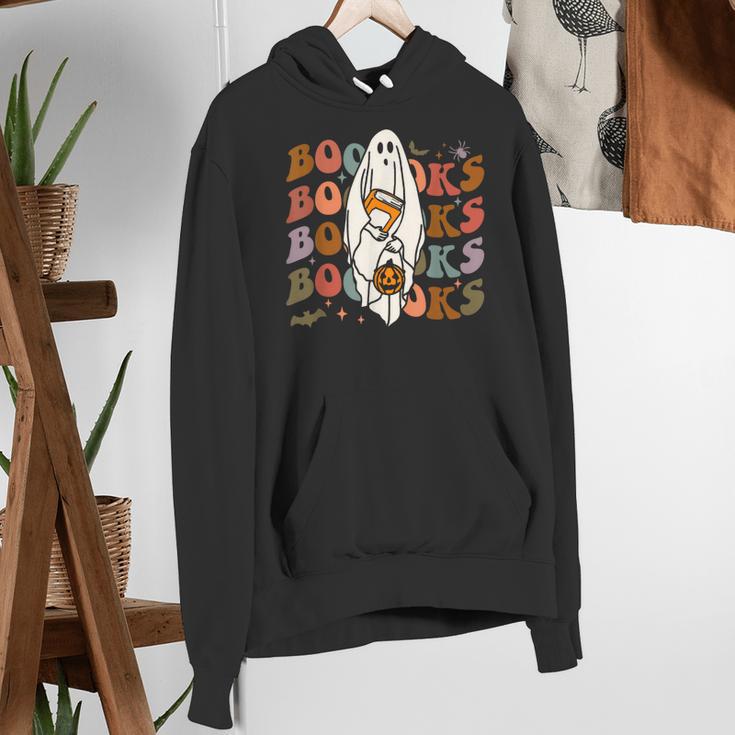 Booooks Ghost Halloween Groovy Vintage Teacher Book Reading Women's Hoodie, Groovy Teacher Hoodies, funny gift Booooks Ghost Halloween Groovy Vintage Teacher Book Reading Women's Hoodie, Groovy Teacher Hoodies, funny gift