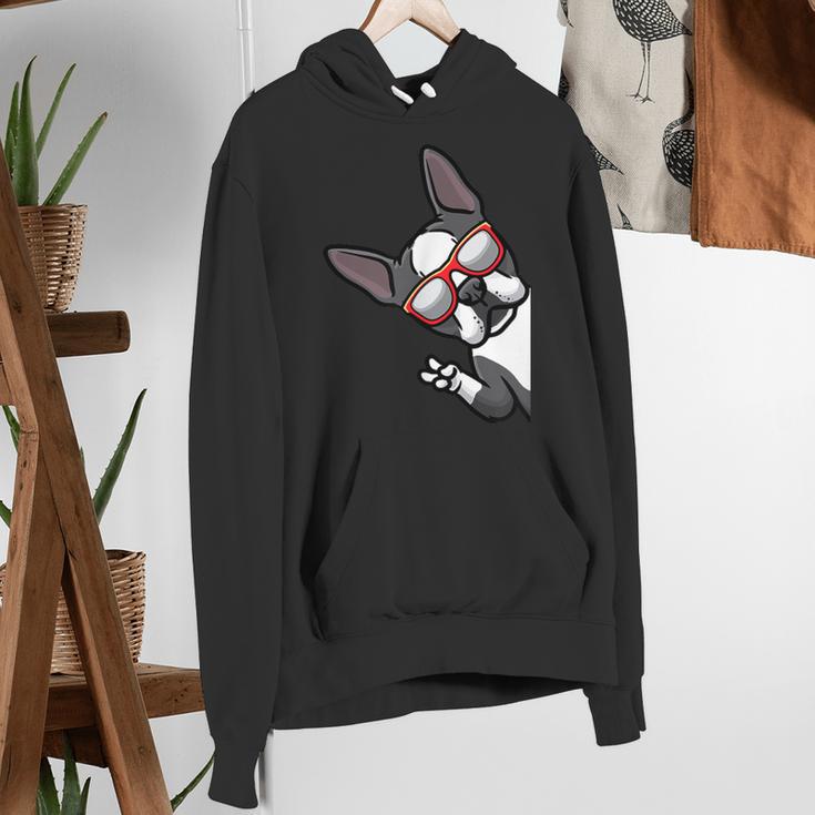 Boston Terrier Dog From Side Boston Bull Women's Hoodie, funny gift