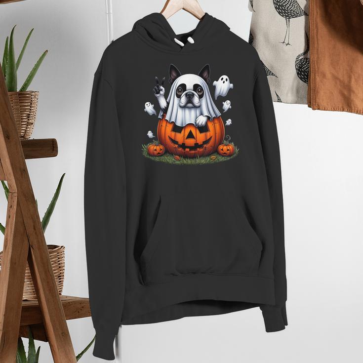 Boston Terrier Ghost Boo Halloween Kids Women's Hoodie, Boston Terrier Ghost Hoodies, Boston Terrier Halloween Hoodies, funny gift