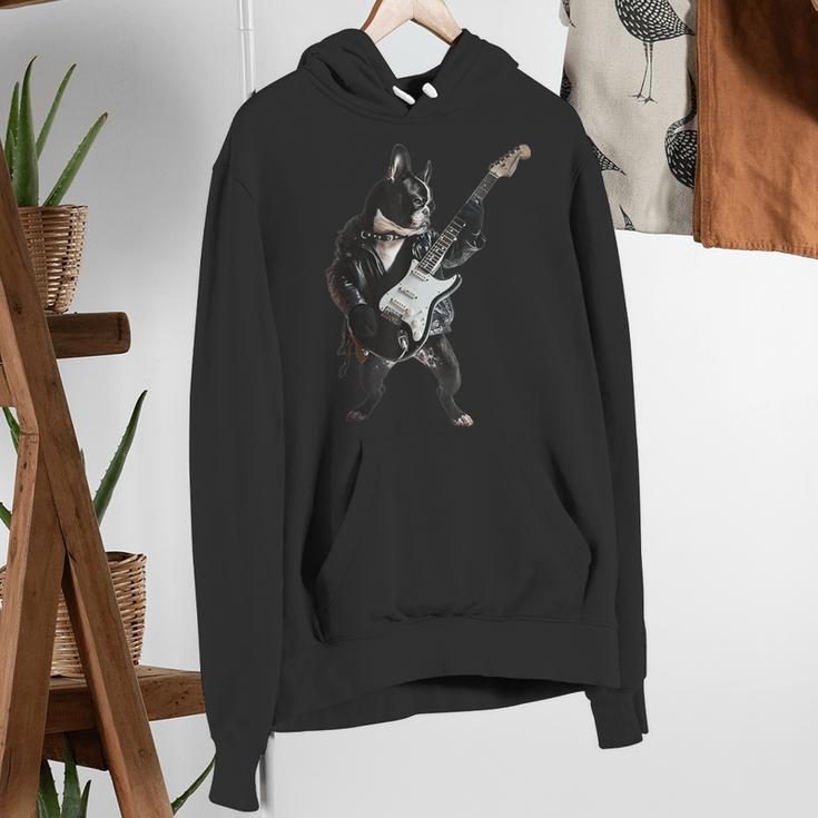 Boston Terrier Guitar Women's Hoodie, funny gift