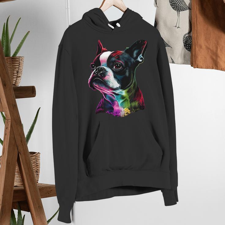 Boston Terrier Lovers Colorful Pop Art Boston Terrier Women's Hoodie, funny gift