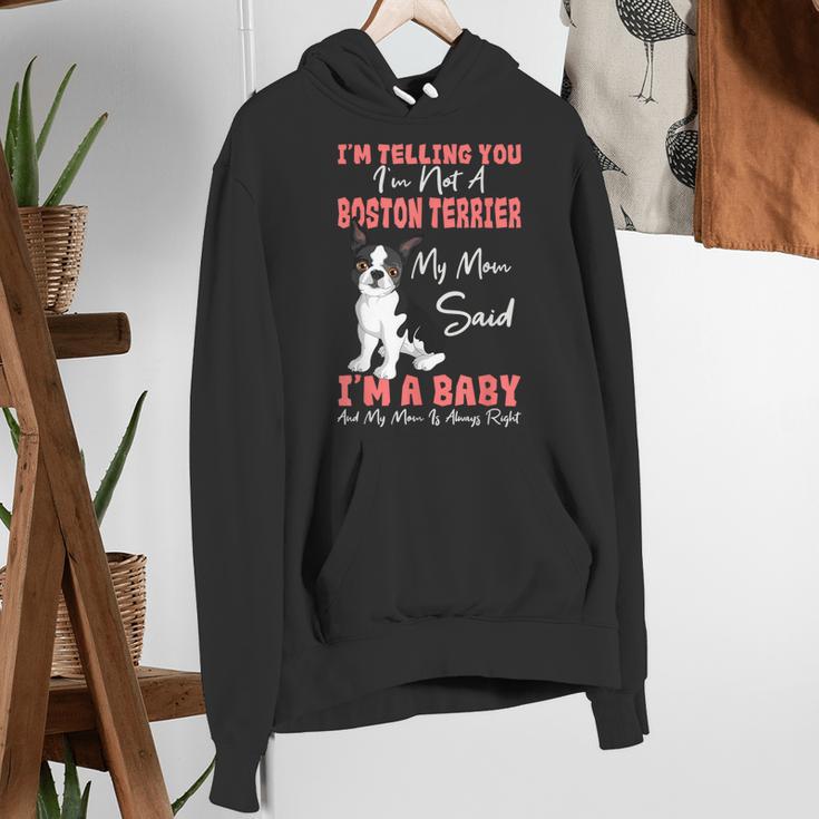 Boston Terrier Mom American Gentleman Dog Lover Mother's Day Women's Hoodie, Boston Terrier Mom Hoodies, American Boston Terrier Hoodies, funny gift