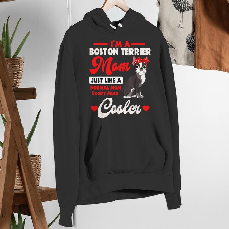 Boston Terrier Mom American Gentleman Dog Mother's Day Women's Hoodie, Boston Terrier Mom Hoodies, American Boston Terrier Hoodies, funny gift