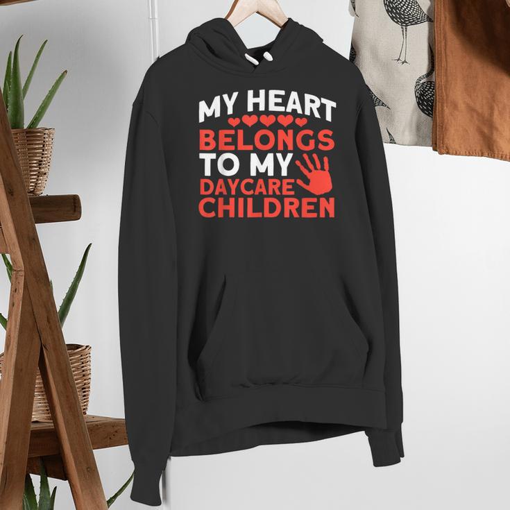 Childcare My Heart Belongs To Children Daycare Teacher Men Women Women's Hoodie, funny gift