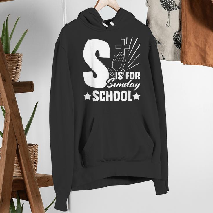 Christian Teacher S Is For Sunday School Essentials Women's Hoodie, funny gift Christian Teacher S Is For Sunday School Essentials Women's Hoodie, funny gift
