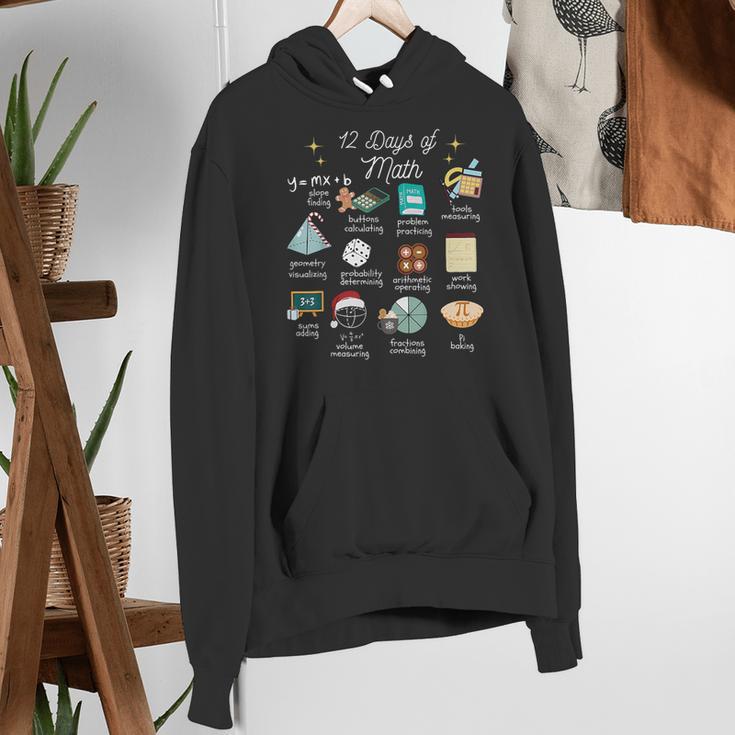Christmas 12 Days Of Math Math Teacher Xmas STEM STEMS Women's Hoodie, funny gift Christmas 12 Days Of Math Math Teacher Xmas STEM STEMS Women's Hoodie, funny gift