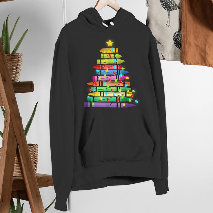 Christmas Tree Made Of Crayons School Teacher Life Student Women's Hoodie, funny gift Christmas Tree Made Of Crayons School Teacher Life Student Women's Hoodie, funny gift