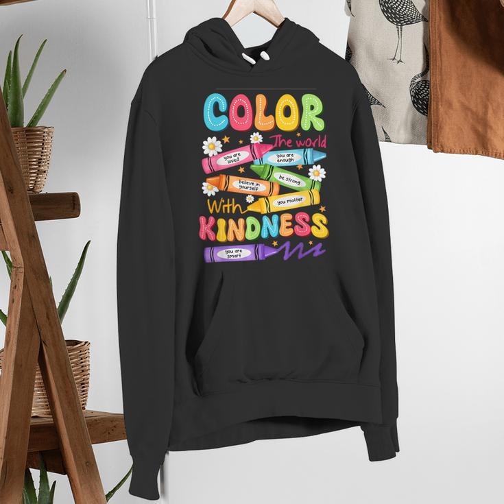 Color The World With Kindness Teachers Back To School Women's Hoodie, funny gift Color The World With Kindness Teachers Back To School Women's Hoodie, funny gift