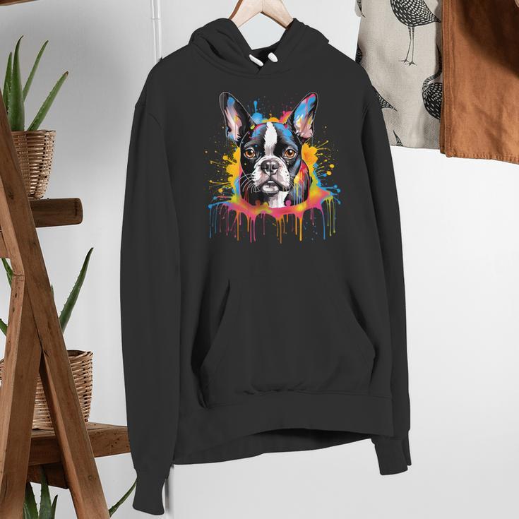 Colorful Boston Terrier Dog For Men Women Kids Women's Hoodie, funny gift