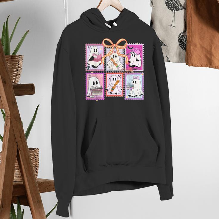 Coquette Bow Spooky Teacher Ghost Halloween Trick Or Teach Women's Hoodie, funny gift Coquette Bow Spooky Teacher Ghost Halloween Trick Or Teach Women's Hoodie, funny gift