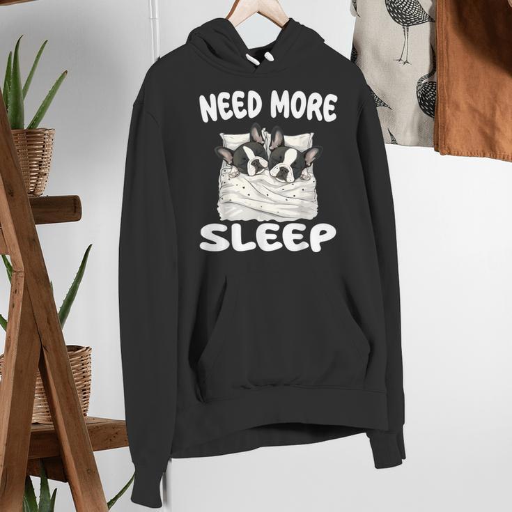 Cute Boston Terrier Need More Sleep Pajamas Nightgown Women's Hoodie, funny gift