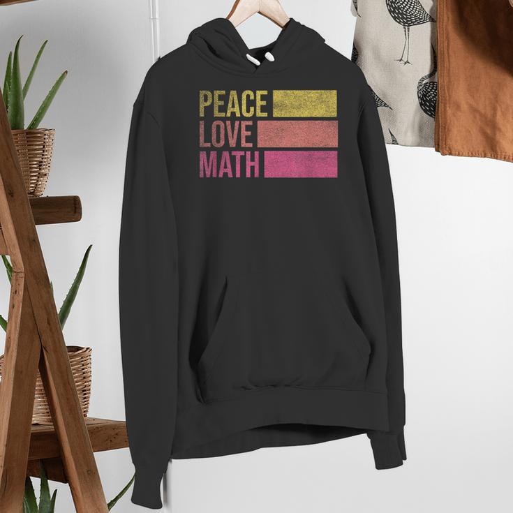 Cute Math Teacher Peace Love Math Women's Hoodie, funny gift