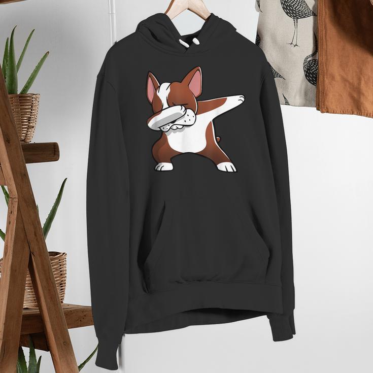 Dabbing Red Boston Terrier Dab Dance Dog Men Women Kids Women's Hoodie, funny gift