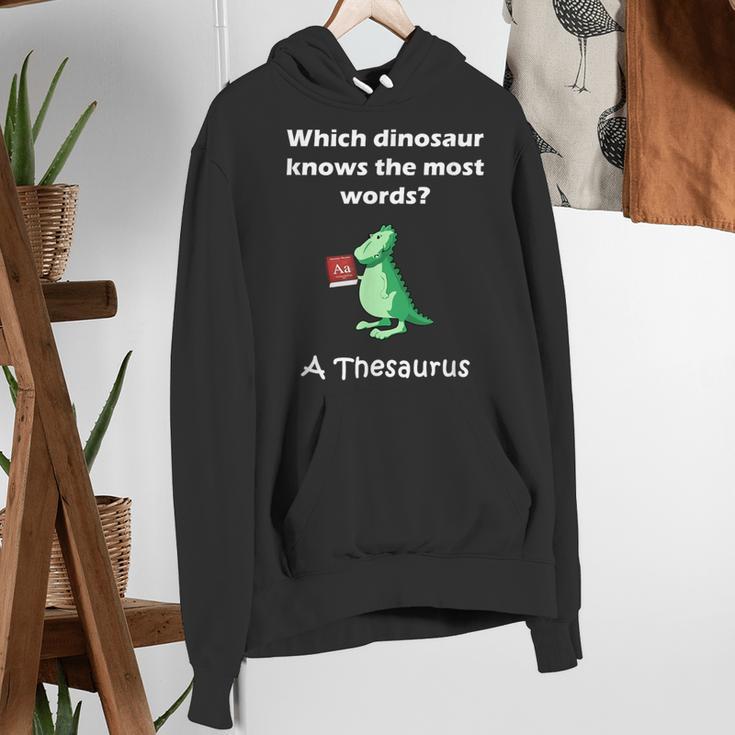 Dinosaur Thesaurus Grammar Joke Teacher Women's Hoodie, funny gift Dinosaur Thesaurus Grammar Joke Teacher Women's Hoodie, funny gift