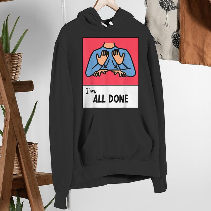 All Done Sped Teacher ASL Teacher Neurodiversity Hand Sign Women's Hoodie, funny gift All Done Sped Teacher ASL Teacher Neurodiversity Hand Sign Women's Hoodie, funny gift