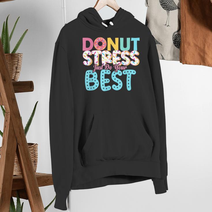 Donut Stress Just Do Your Best Teachers Testing Day For Men Women Girls Kids Women's Hoodie, funny gift Donut Stress Just Do Your Best Teachers Testing Day For Men Women Girls Kids Women's Hoodie, funny gift