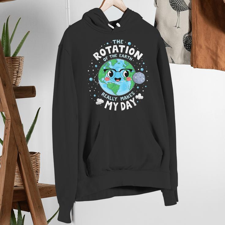 Earth Day Rotation Of The Earth Makes My Day Science Teacher Women's Hoodie, Science Teacher Hoodies, funny gift