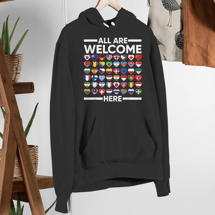 ESL Teacher All Are Welcome Here For Worlds Virtual Teachers Women's Hoodie, Esl Teacher Hoodies, funny gift