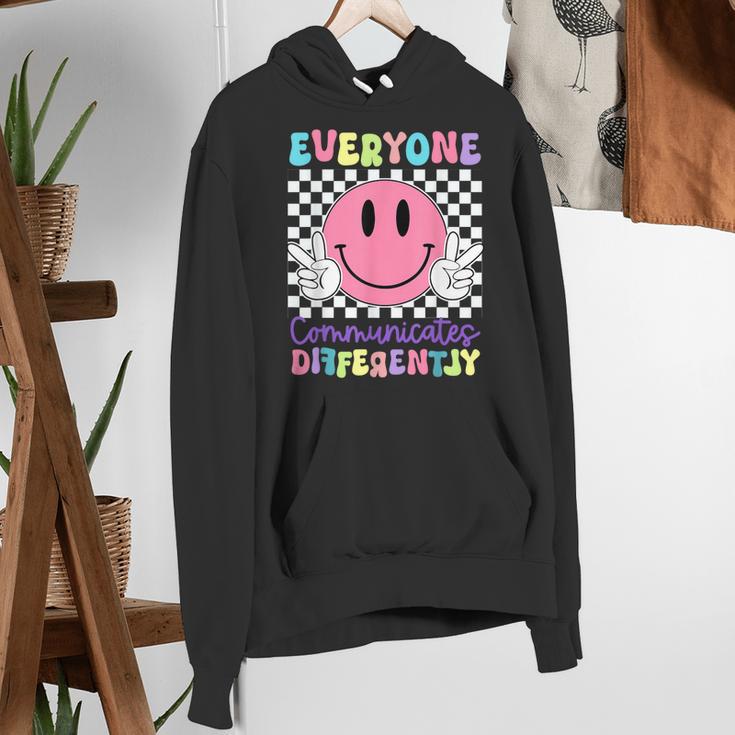 Everyone Communicates Differently Autism Awareness Teacher Women's Hoodie, funny gift Everyone Communicates Differently Autism Awareness Teacher Women's Hoodie, funny gift